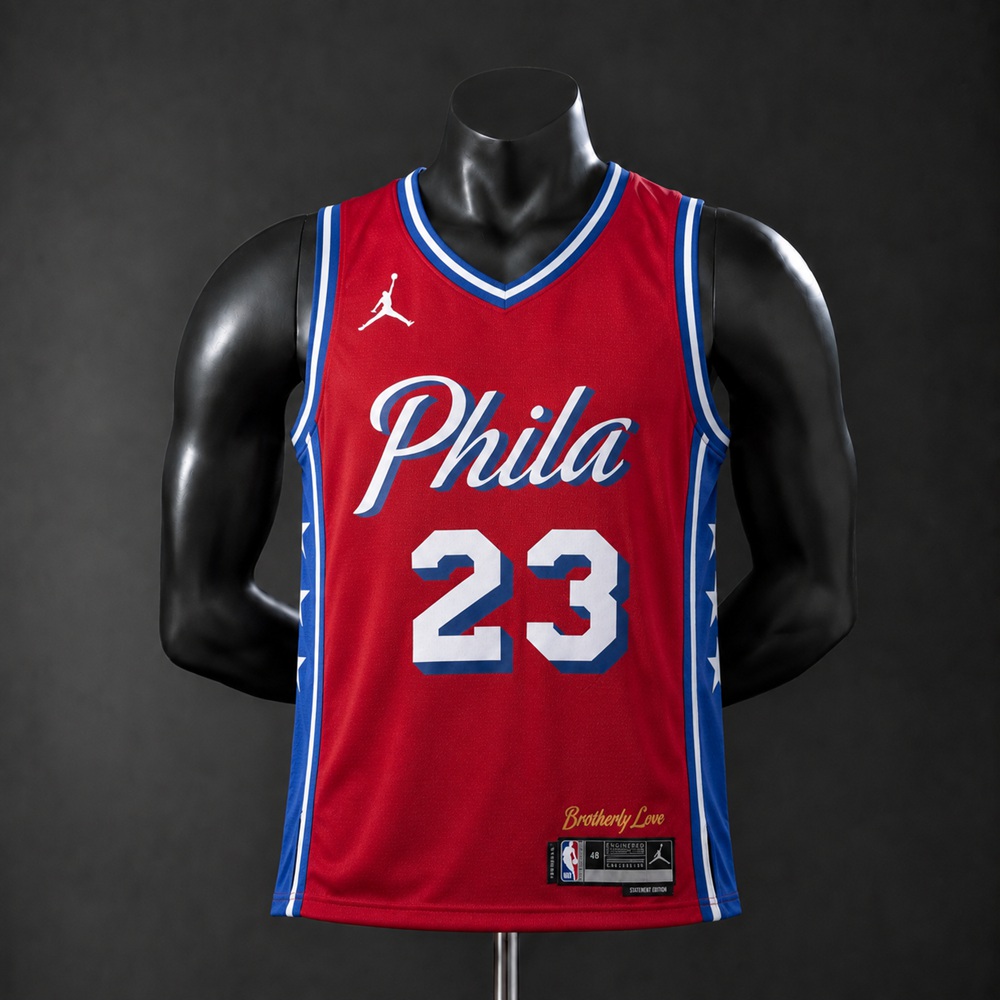Philadelphia 76ers Statement Edition James #23 NBA Jersey Silk Version