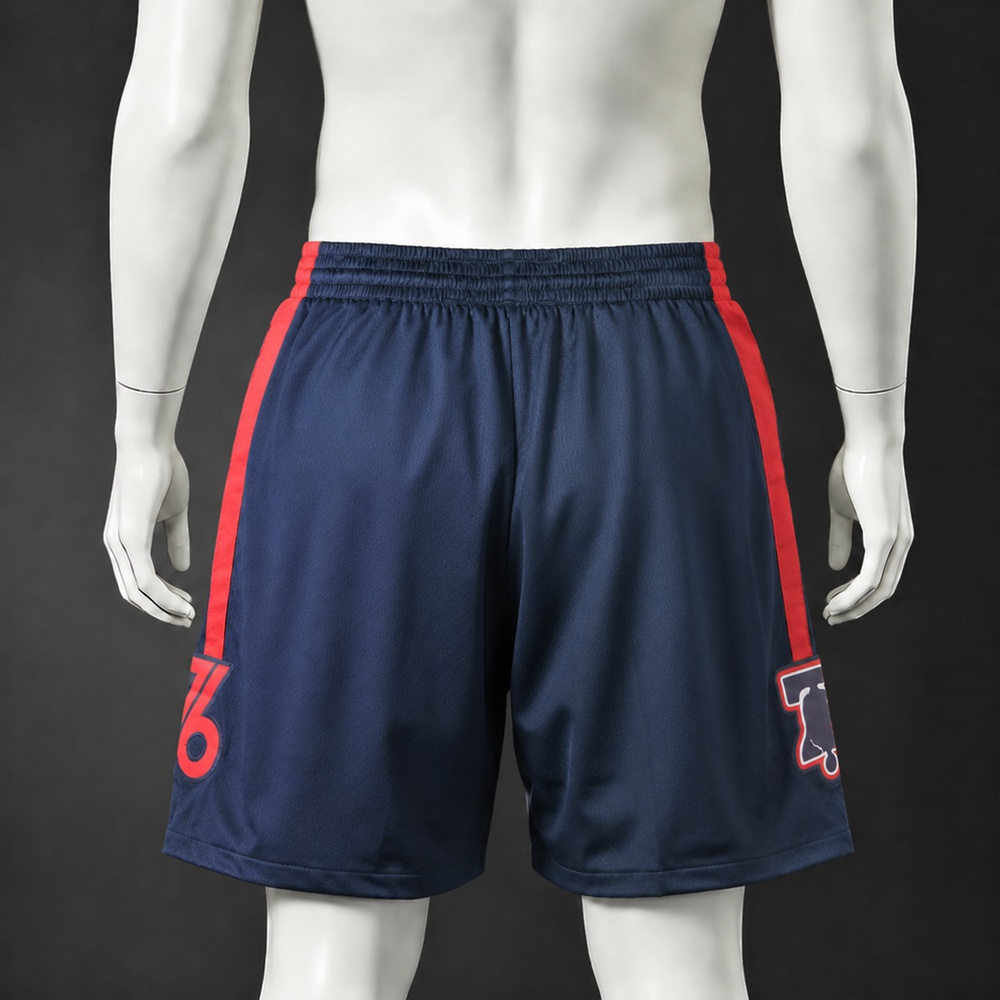 Philadelphia 76ers Basketball NBA Shorts Embroidered Version Foto 2