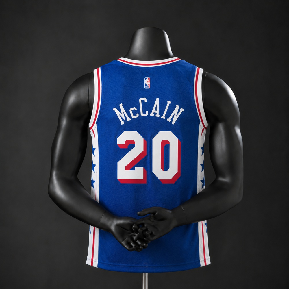 Philadelphia 76ers Classic Edition McCain #20 NBA Jersey Embroidered Version Foto 2