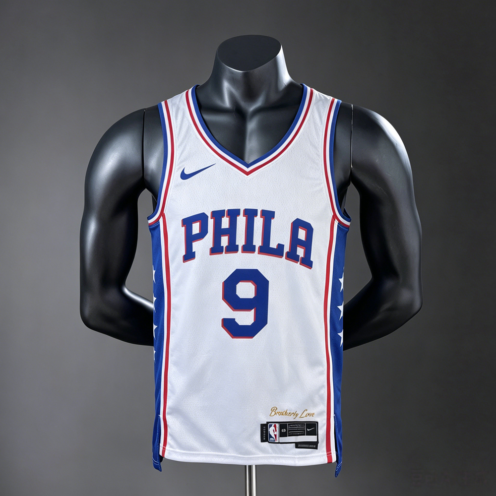 Philadelphia 76ers Association Edition Oubre Jr. #9 NBA Jersey Silk Version