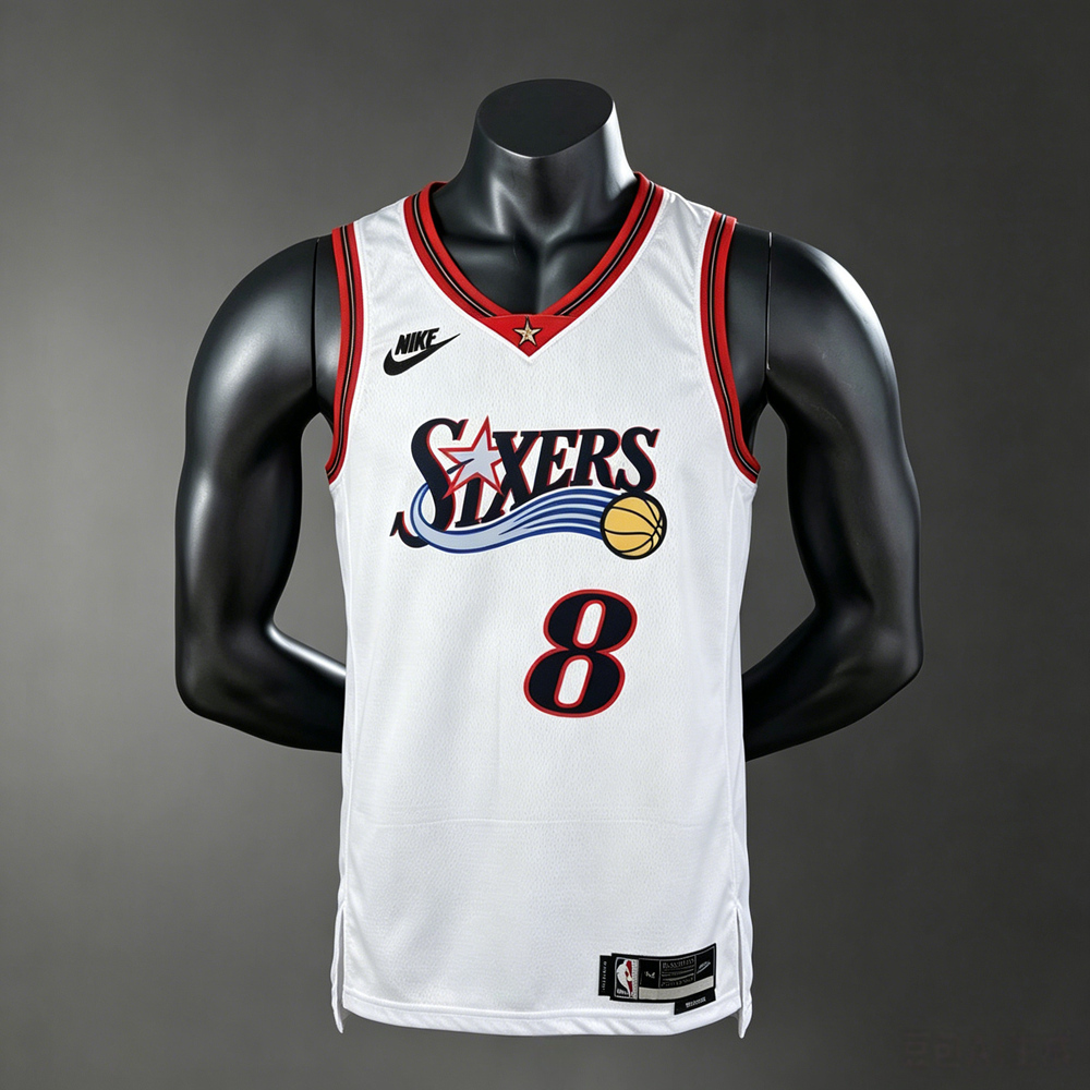 Philadelphia 76ers Classic Edition George #8 NBA Jersey Silk Version