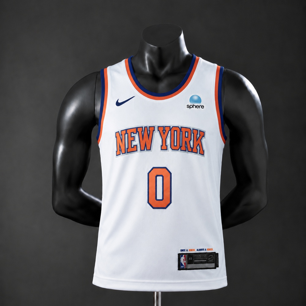 New York Knicks Association Edition Donte DiVincenzo #0 NBA Jersey Embroidered Version