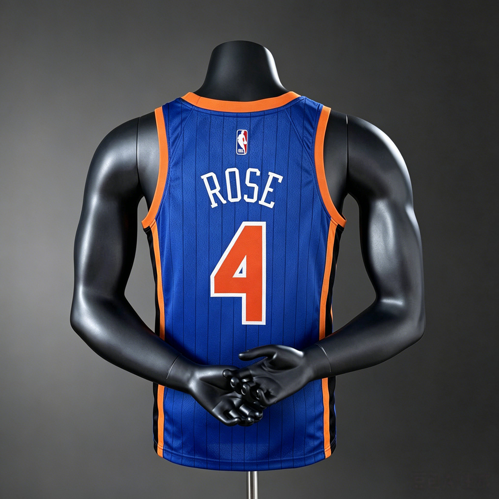 New York Knicks Classic Edition Rose #4 NBA Jersey Silk Version Foto 2