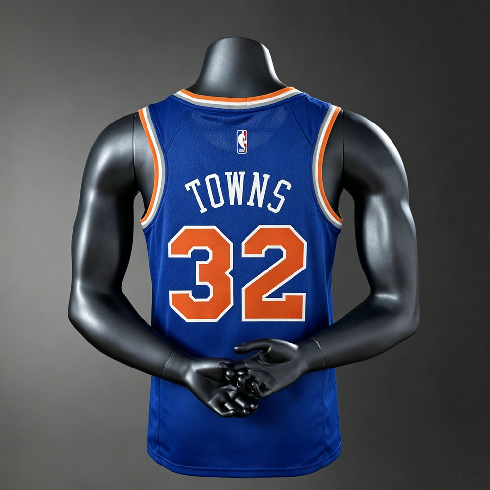 New York Knicks Icon Edition Towns #32 NBA Jersey Silk Version Foto 2