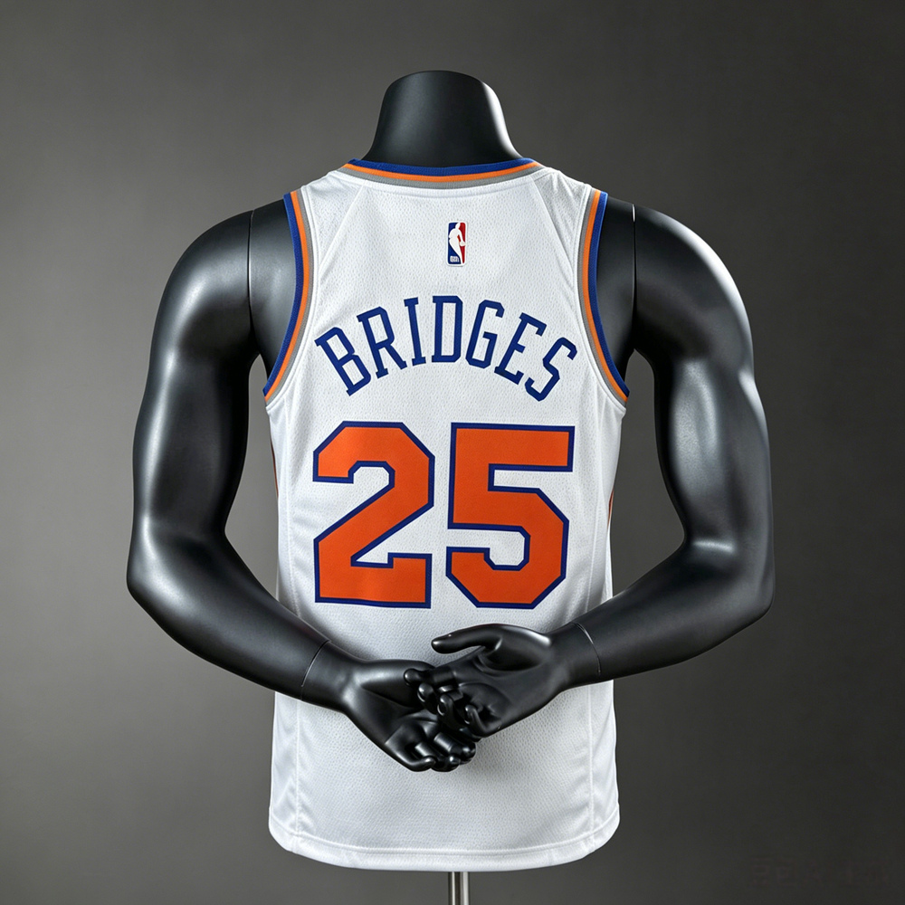 New York Knicks Association Edition Bridges #25 NBA Jersey Silk Version Foto 2