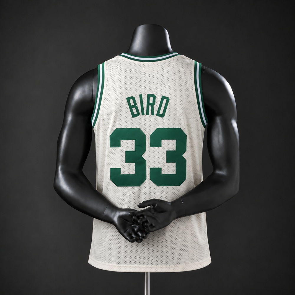 Boston Celtics Hardwood Classics Larry Bird #33 NBA Jersey Embroidered Version Foto 2