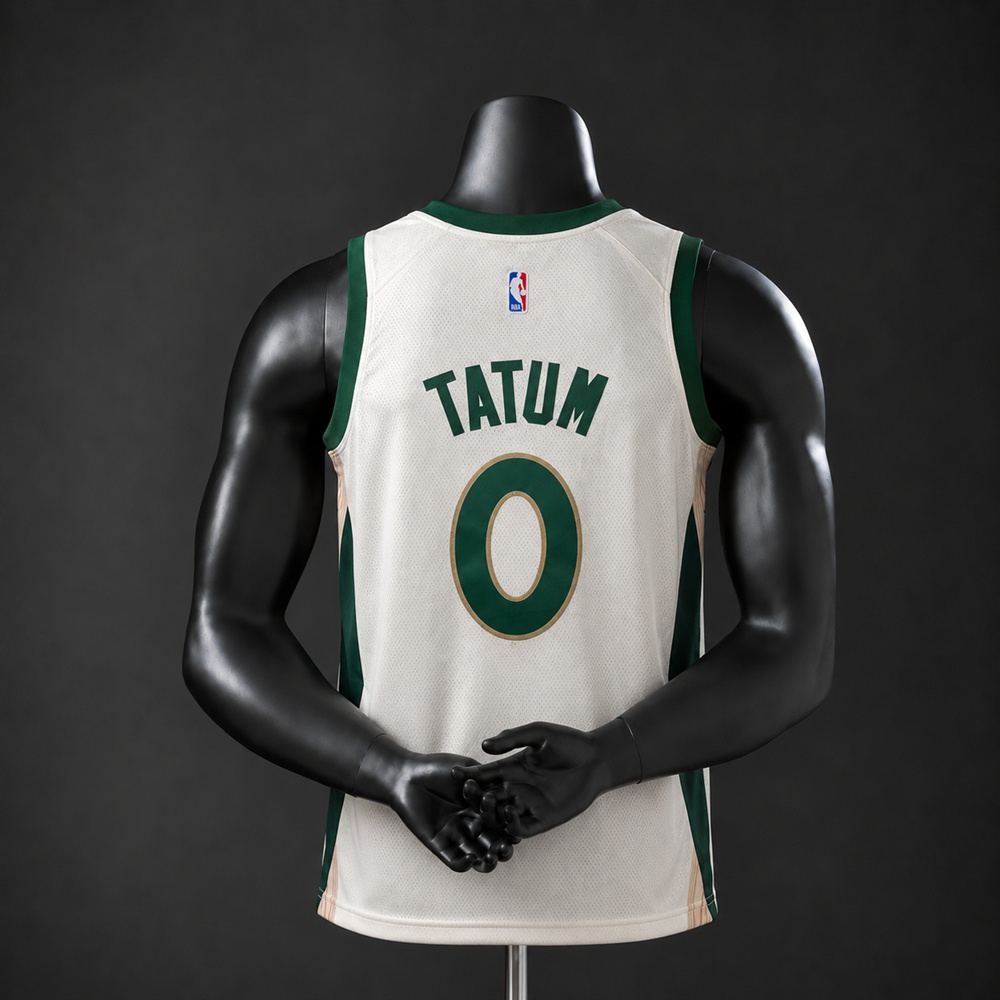 Boston Celtics City Edition Tatum #0 NBA Jersey Embroidered Version Foto 2