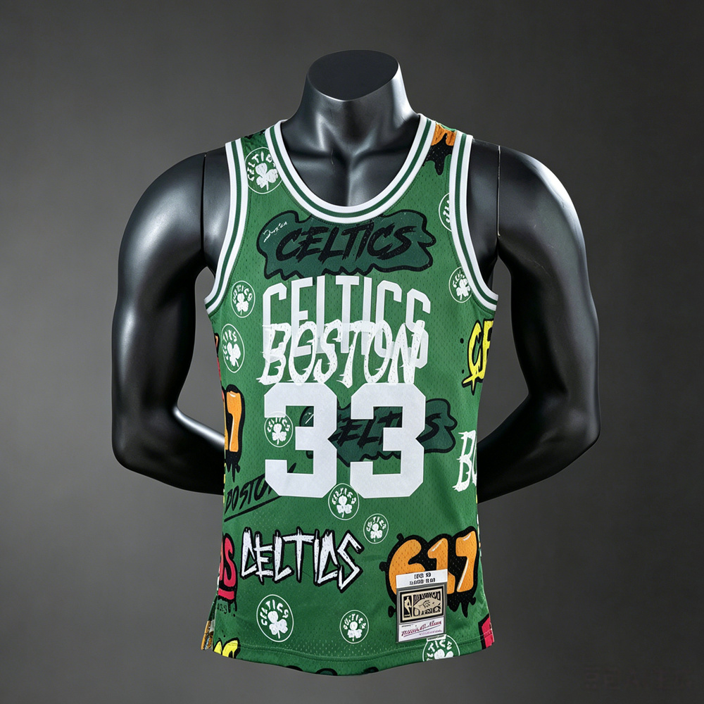 Boston Celtics Classic Edition Bird #33 NBA Jersey Silk Version