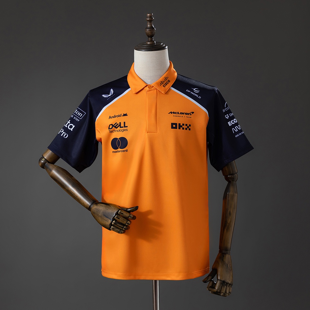 McLaren F1 Team 2025 Orange And Black Polo Shirt